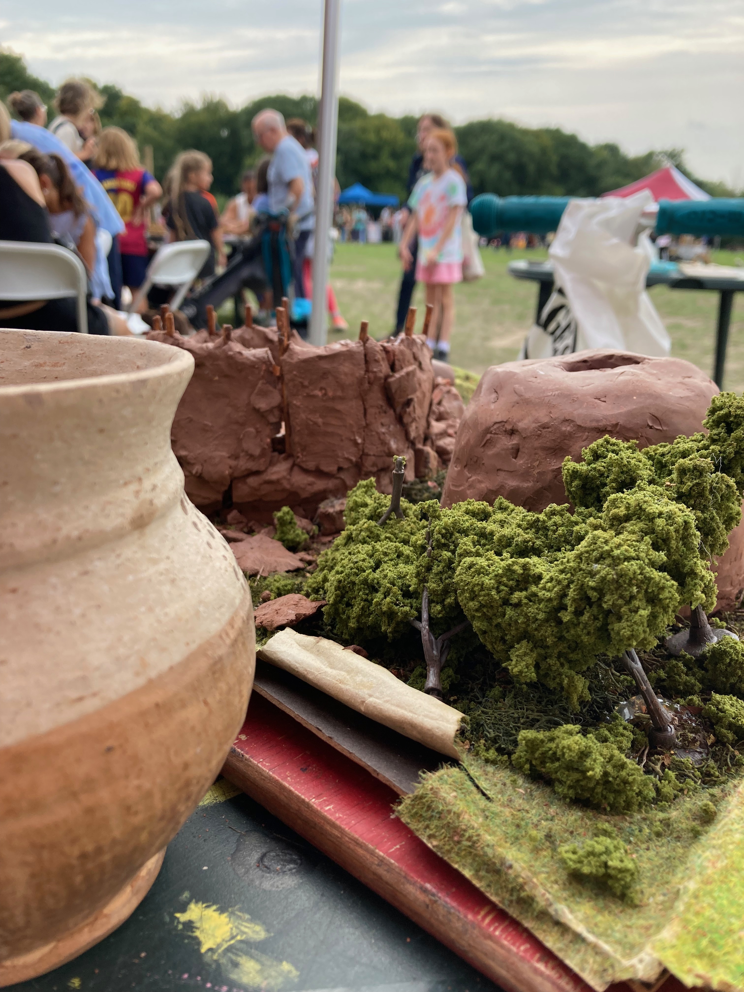 A view from the Highgate Kiln stand across the playing fields of Highgate Wood